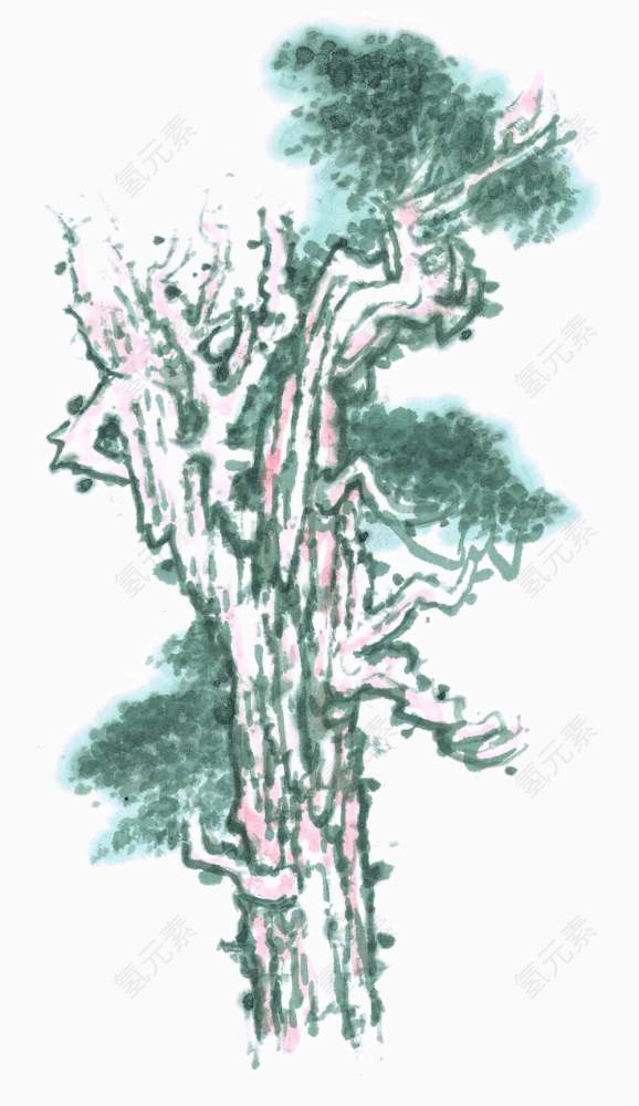 手绘装饰树