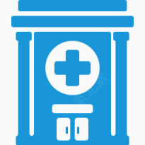 医院蓝色的医学的图标下载