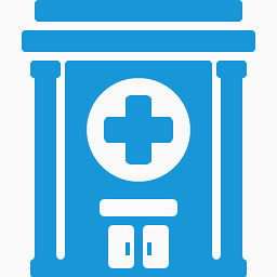 医院蓝色的医学的图标