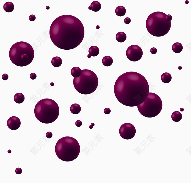 紫色简约气泡