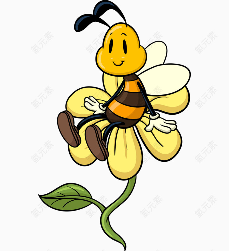 停在花朵上的小蜜蜂