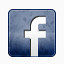 Facebook彩色和褪色的社会媒体图标