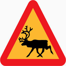 象形图路迹象警告驯鹿symbols-icons
