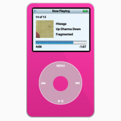 视频粉红色的iPod