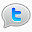 Twitter泡沫蓝色图标