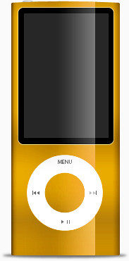 iPod纳米橙色苹果图标该