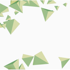 小清新简约时尚几何浅绿色三角形漂浮素材
