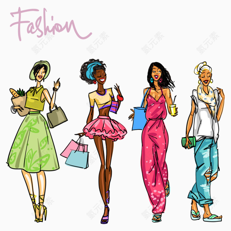 时尚购物女性