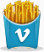 Vimeo法国人炸薯条社交薯条图标