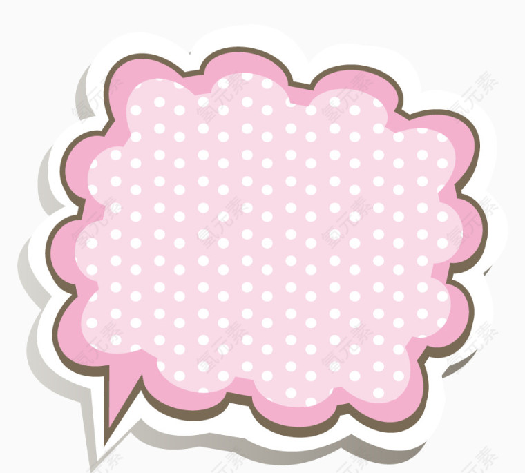 粉色对话框标贴