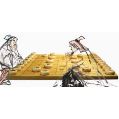 两个人下象棋