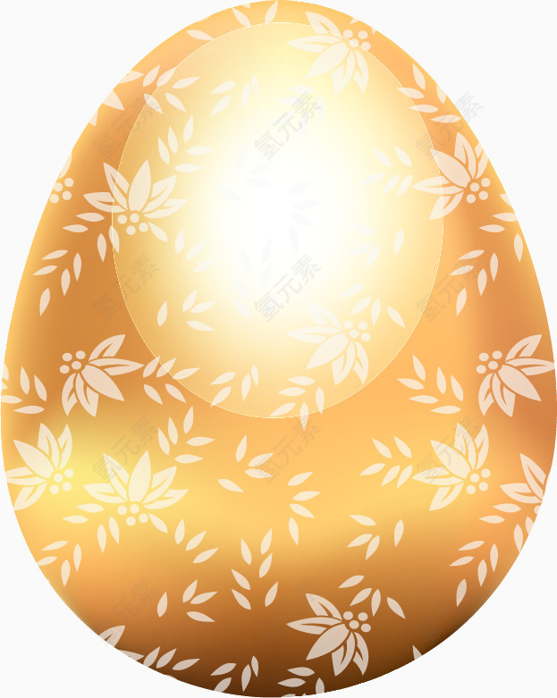 白色印花金蛋