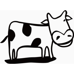 可爱卡通母牛
