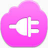 插头Pink-cloud-icons