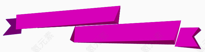 紫色飘带标签素材