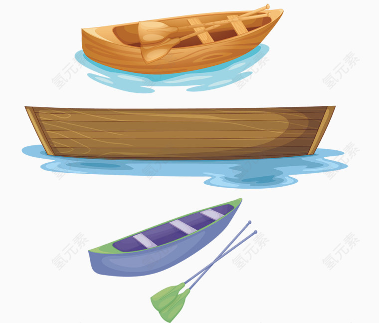 简约木头小船