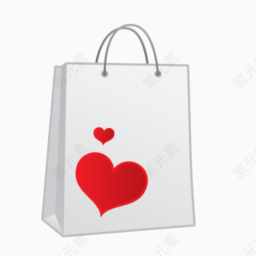 购物袋心脏图标