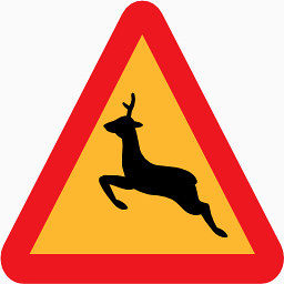 象形图路迹象警告鹿symbols-icons