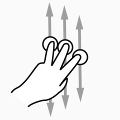 三个手指滚动gestureworks-icons