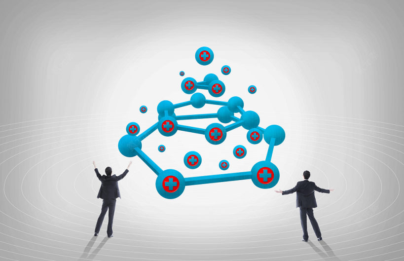 医学人物与分子结构图下载