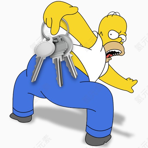 钥匙链访问辛普森一家Simpsons-icons