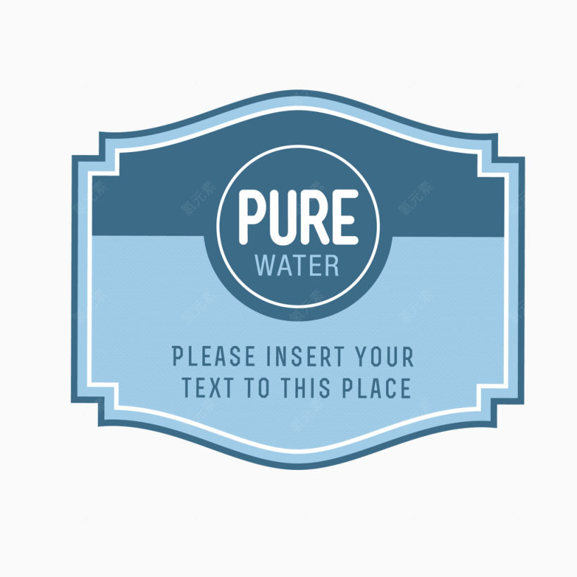 卡通保护水资源主题标签下载
