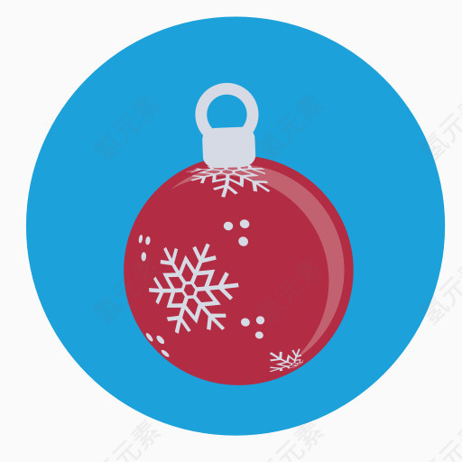 圣诞树装饰彩球图标