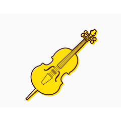 卡通音乐乐器素材小提琴