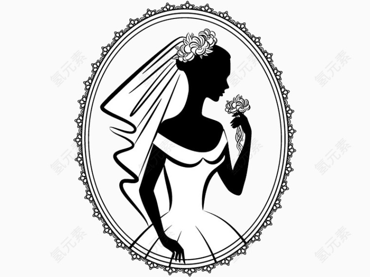 黑白新娘婚纱