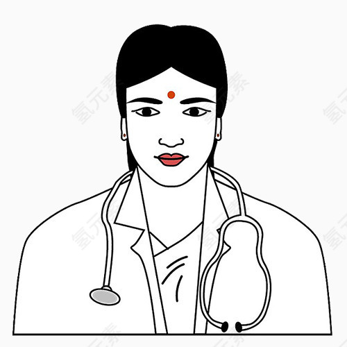 印度女医生卡通