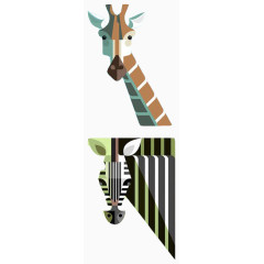 长颈鹿和斑马