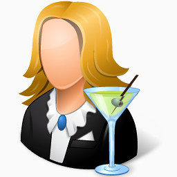 Occupations Bartender Female Light Icon