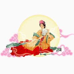 中秋节仕女图