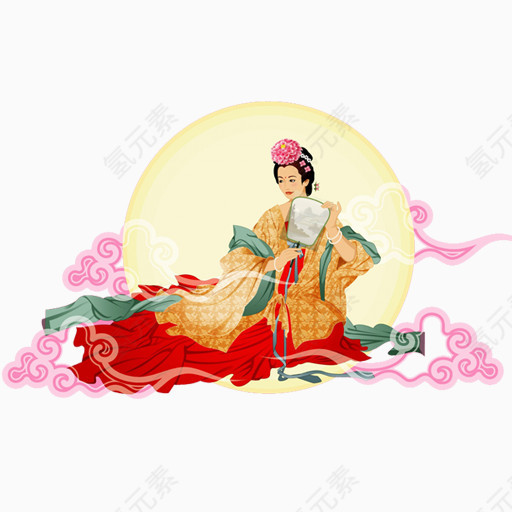 中秋节仕女图