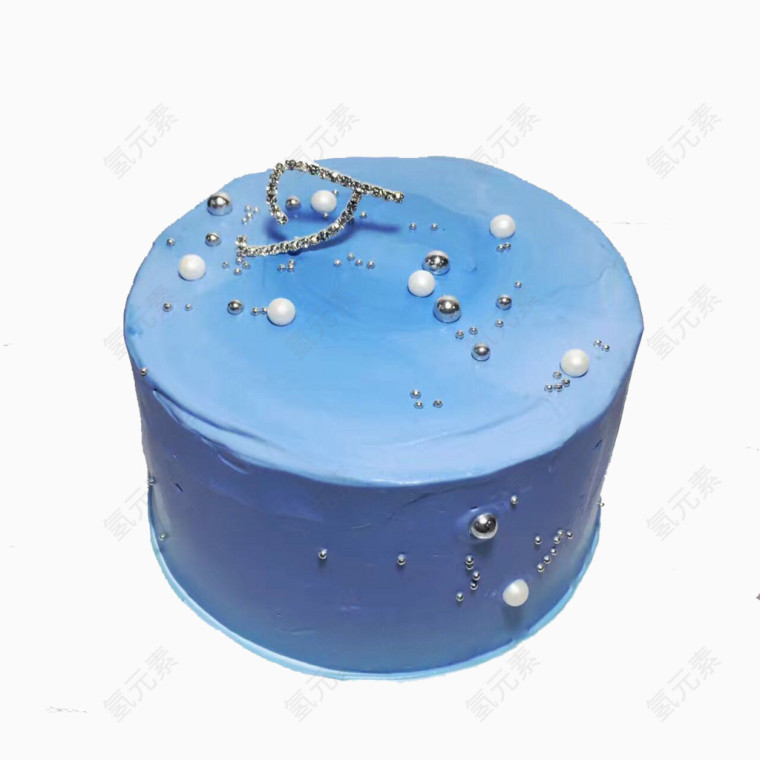 蓝色梦幻星光蛋糕