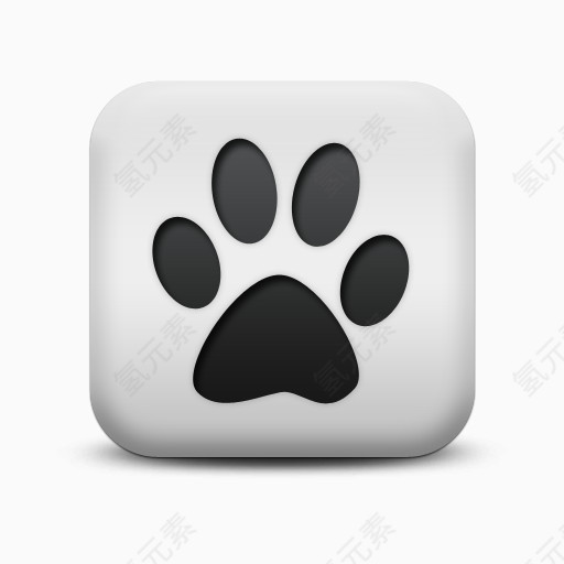 不光滑的白色的广场图标动物动物猫打印Animals-Icons