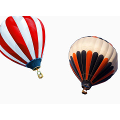 彩色热气球悬浮装饰png