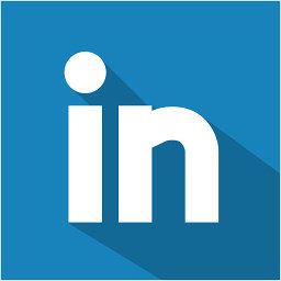 LinkedIn媒体集阴影社会20自由平面阴影样式原始颜色的图标