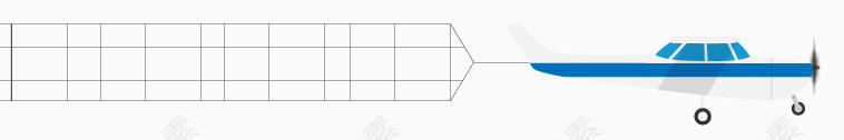 拉条幅的飞机矢量素材