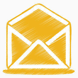 Yellow mail open Icon