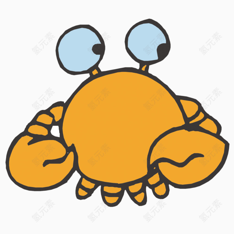 黄色卡通螃蟹