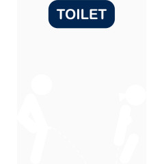 矢量厕所标志插图