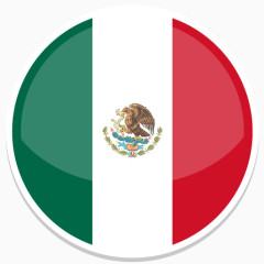 墨西哥Flat-Round-World-Flag-icons