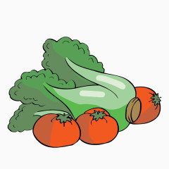 卡通手绘蔬菜食材