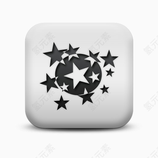 不光滑的白色的广场图标自然奇迹星星Natural-wonders-icons