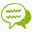 评论绿色hand-drawn-web-icons