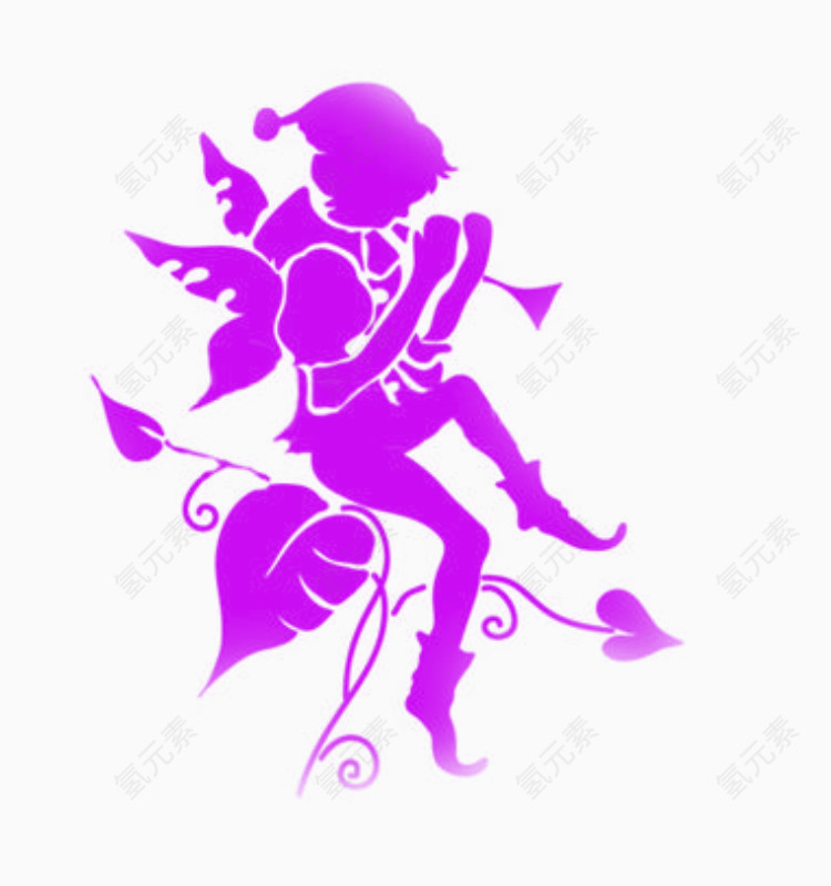 紫色花行底纹