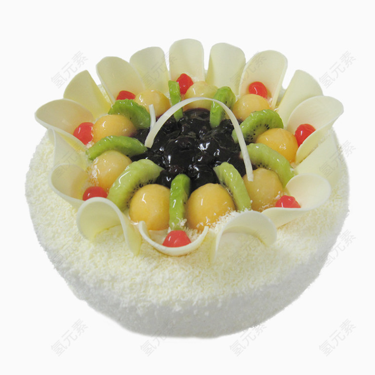 精美五彩圆形生日蛋糕