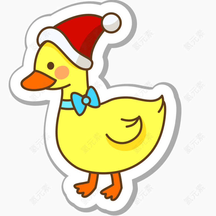 卡通圣诞素材小鸭子