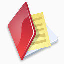 文件夹文件红色图标